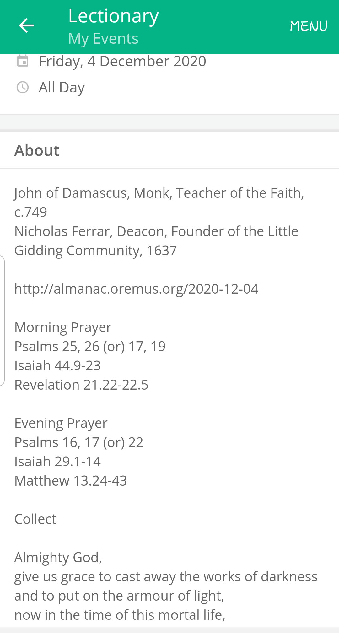 Lectionary 1