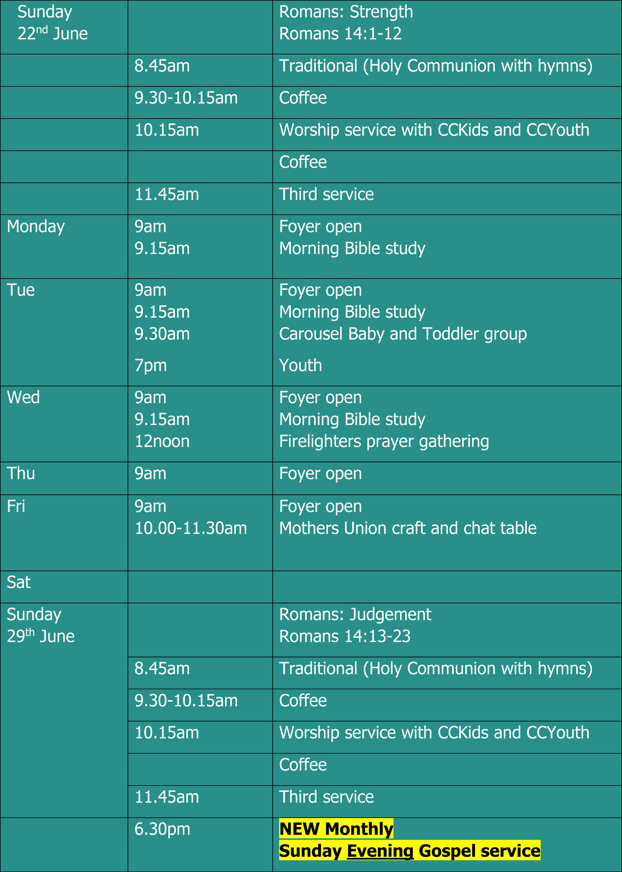 Dates 22 June 25-1