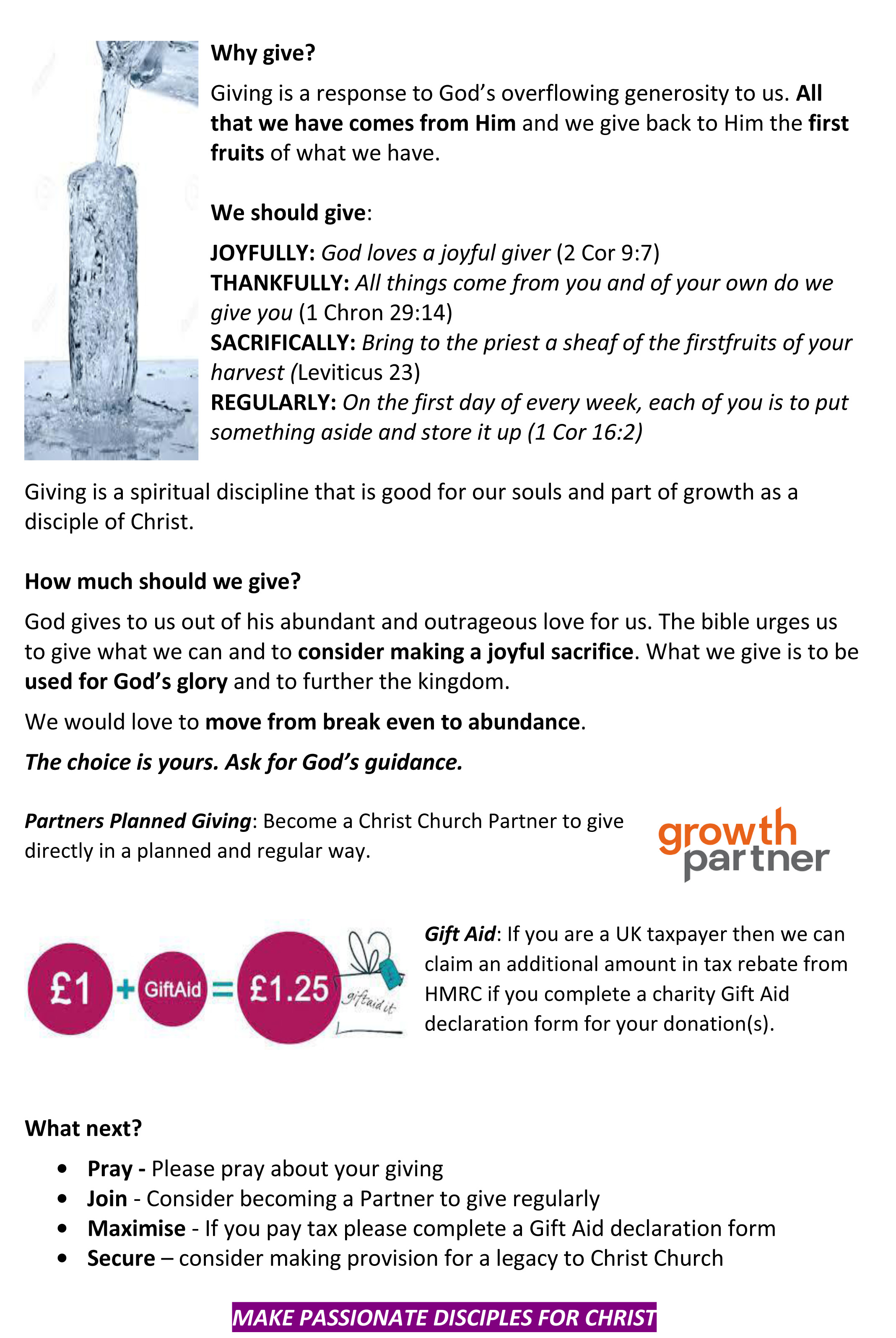GIVING LEAFLET 2025 -2